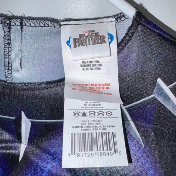 Kids MARVEL Black Panther Child Adapative Costume Size Large (12-14) - Picture 7 of 10